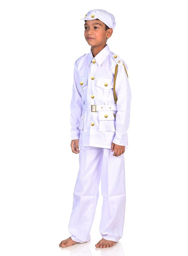 BookMyCostume Navy Dress for Kids - Professionals & Community Helpers Uniform Costume with Shirt, Pants, Cap & Whistle | Navy Officer & Captain Outfit for Fancy Dress & School Events | 12-13 Years - Image 4